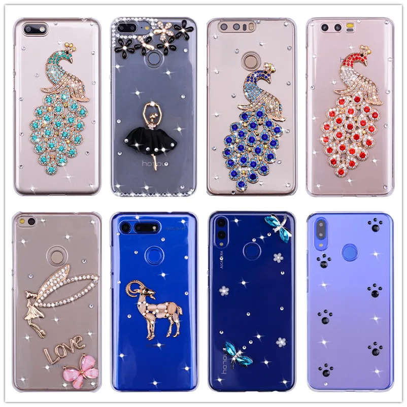 Чехол со стразами для Huawei P Smart 2019, P20 Pro, P10, P8, P9 Lite 2017, Nova 2, 2S, 2i, Honor 8, 9, 10 lite