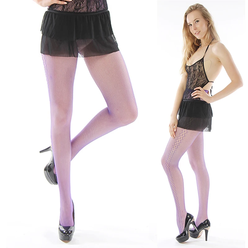 Новые популярные колготки женские пикантные сетчатые жаккардовые чулки с узором