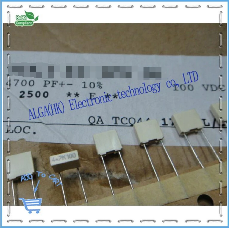 AV MKT 0 0047 мкФ мембранный ёмкость 4N7 472 4700pf / 100V P = 5 мм Точность: 20%|av av|p pc c |