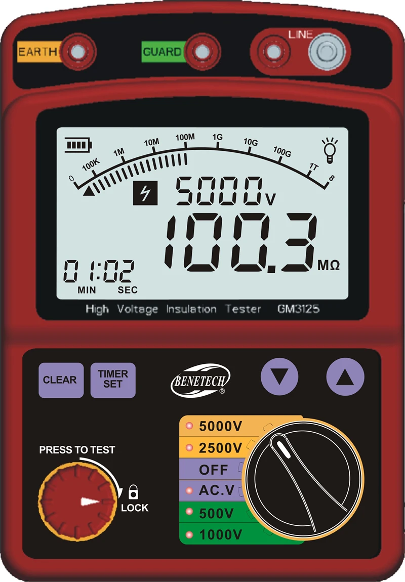 ЖК тестер высокого напряжения портативный цифровой измеритель сопротивления