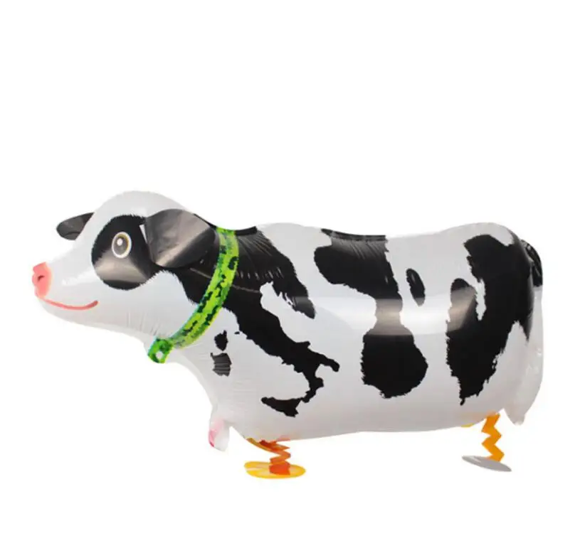 cow 1 шт., прогулочные воздушные шарики в виде животных, милая кошка, собака, панда, динозавр, тигр, воздушные шары для домашних животных, игрушки для детей, игрушки для отдыха на открытом воздухе, подарок на день рождения - Цвет: cow