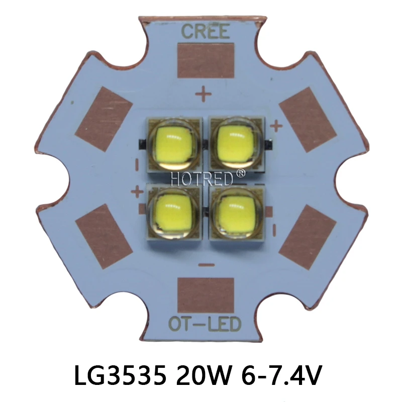 Новинка 1 комплект LG3535 10 Вт 20 4 чипа светодиодный 6 в автомобильный светильник
