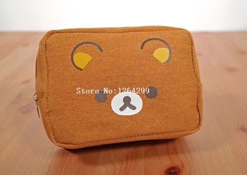 Новая мода Rilakkuma девушки дети нейлон косметички Чехлы для детей Подарки