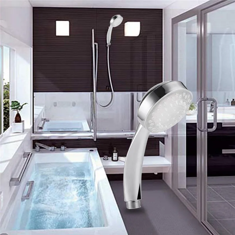 Romantic Automatic 7Color LED Lights Handing Shower Head for Bathroom Accessories | Дом и сад