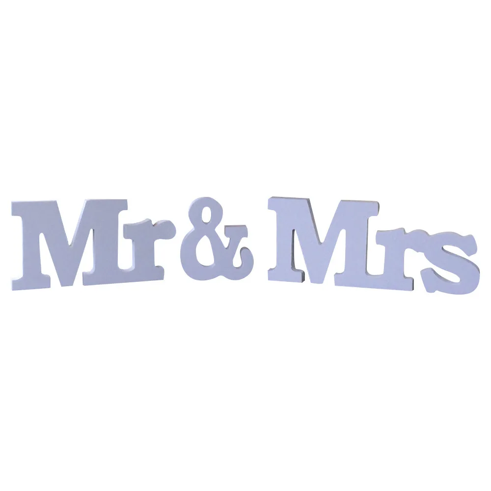 Принадлежности MR & MRS для вечеринки деревянные предметы мебели в английских