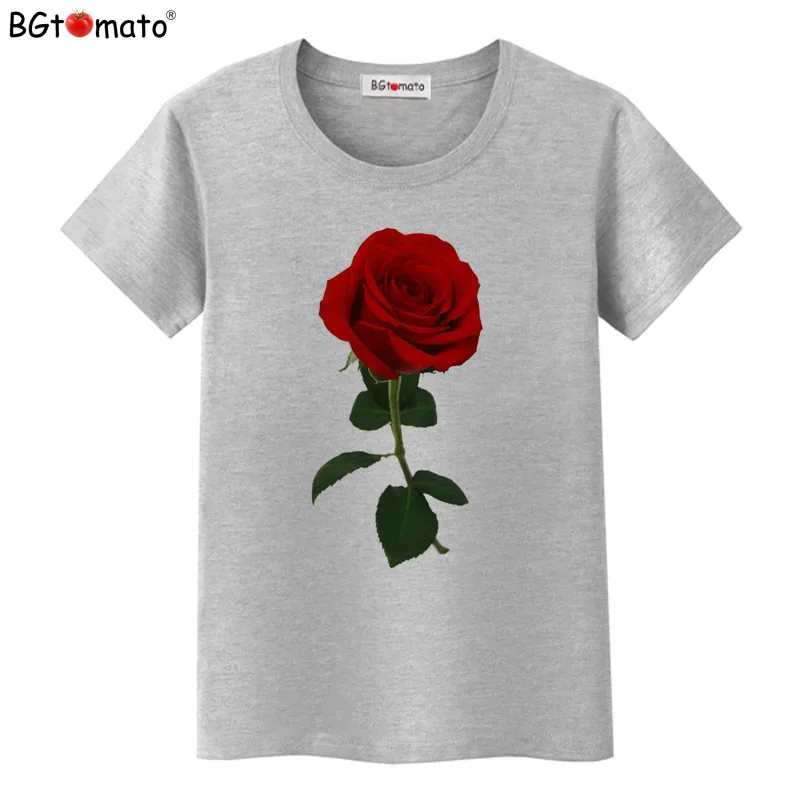 BGtomato красивые розовые настоящие 3D футболки женские индивидуальные повседневные