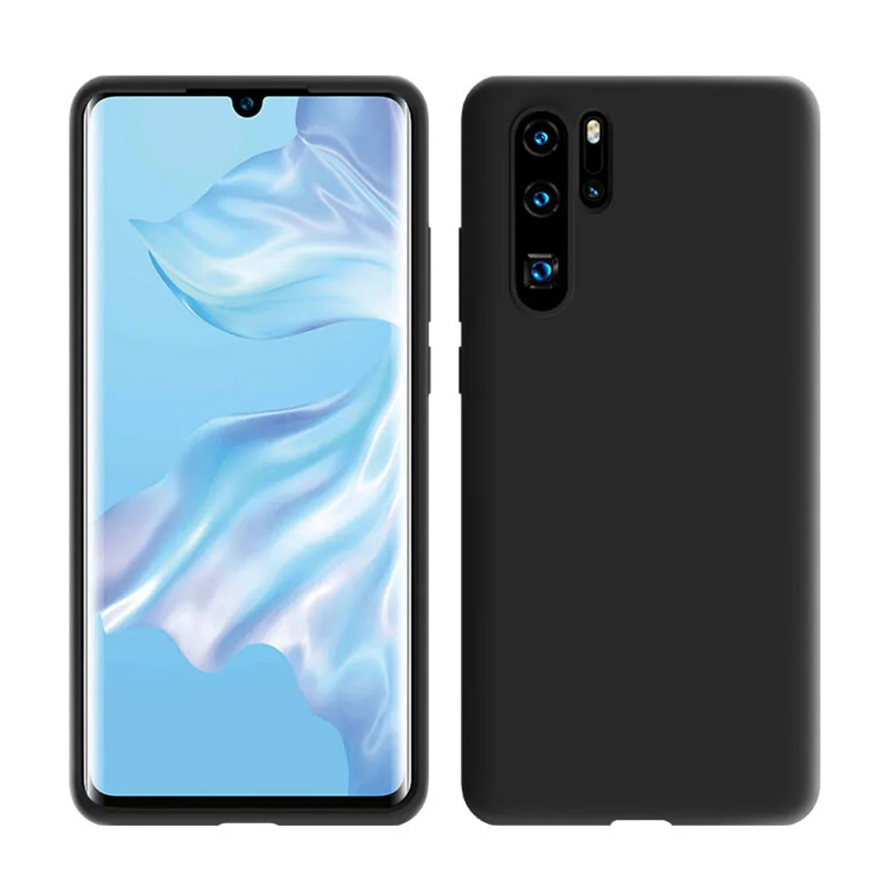 Liquid Silicone Phone Case for Huawei P30 Pro Wireless Charger Mate20 Shockproof Back Cover Shell Capa |
