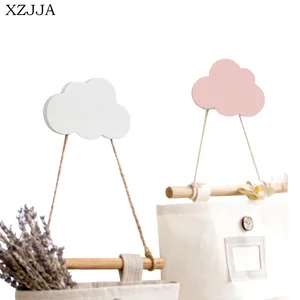 XZJJA милые облакакоронаавтомобильзвезды Мультяшные деревянные стеллажи для хранения для детской комнаты декоративные крючки в скандинавском стиле настенная вешалка крючки для полки