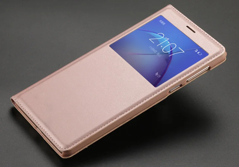 Роскошный кожаный чехол для Huawei Honor 6X откидной Чехол с окошком телефона 5 дюйма |