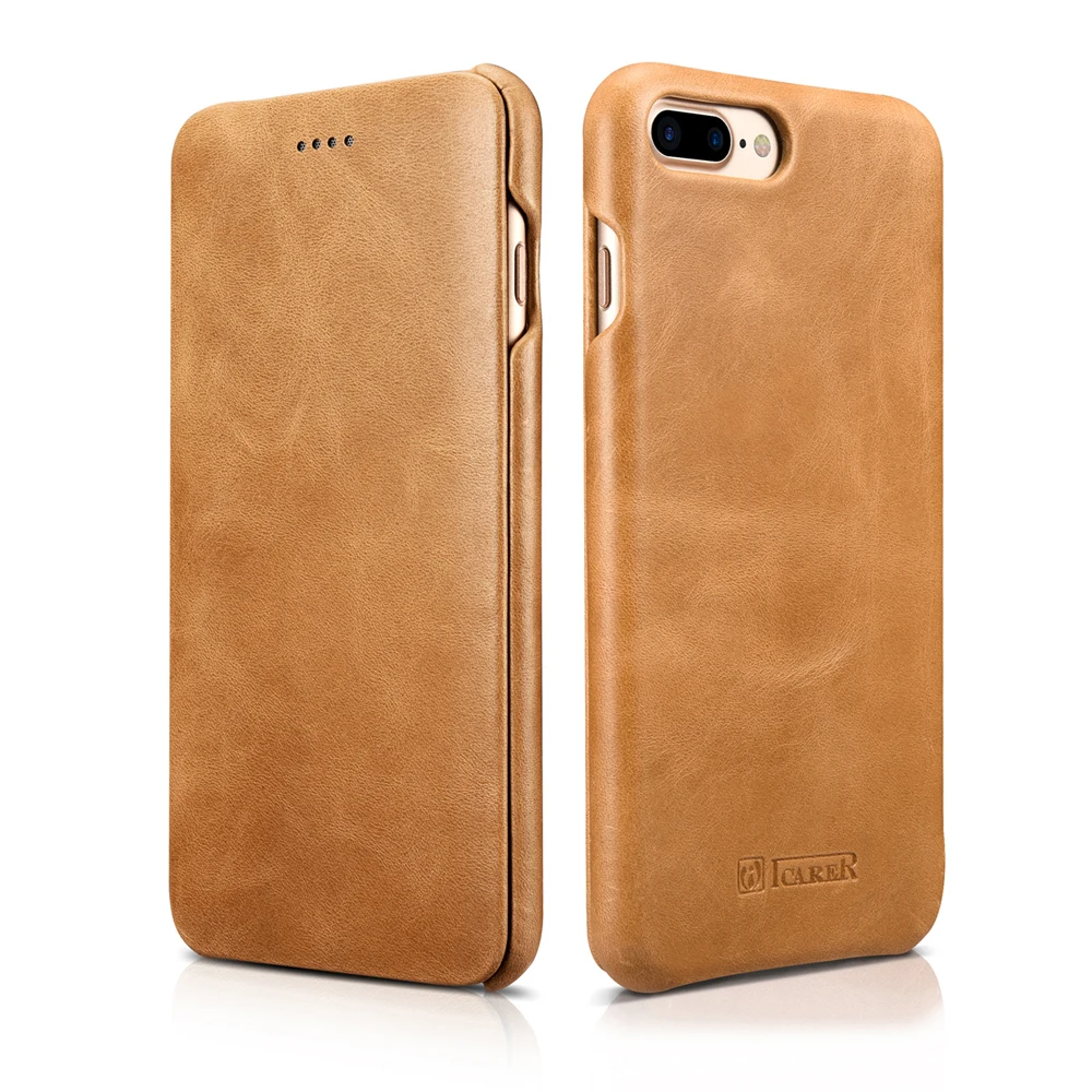 Чехол icarer из натуральной кожи для iPhone 7 Plus чехол кошелек 8 6 6s магнитный откидной в