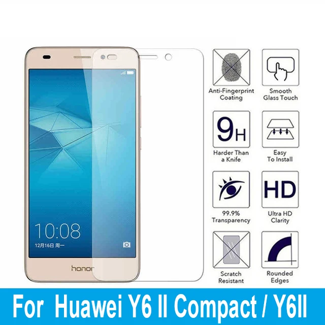 2.5D закаленное Стекло для Huawei y6ii компактный Экран Защитная пленка CAM L23 L21 L03 с
