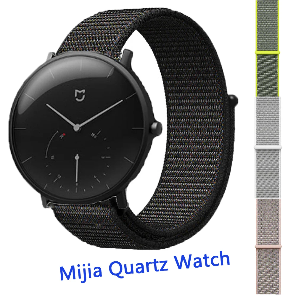 Браслет Для Xiaomi Mijia, кварцевые часы, ремешок, наручные часы, нейлоновая ткань, Ширина 20 мм, мягкий ремешок для Xiaomi Mijia, кварцевые часы, ремень
