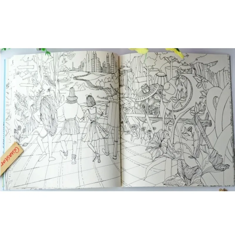 Книга для раскрашивания сказок Королевство взрослых детей книжка раскраска