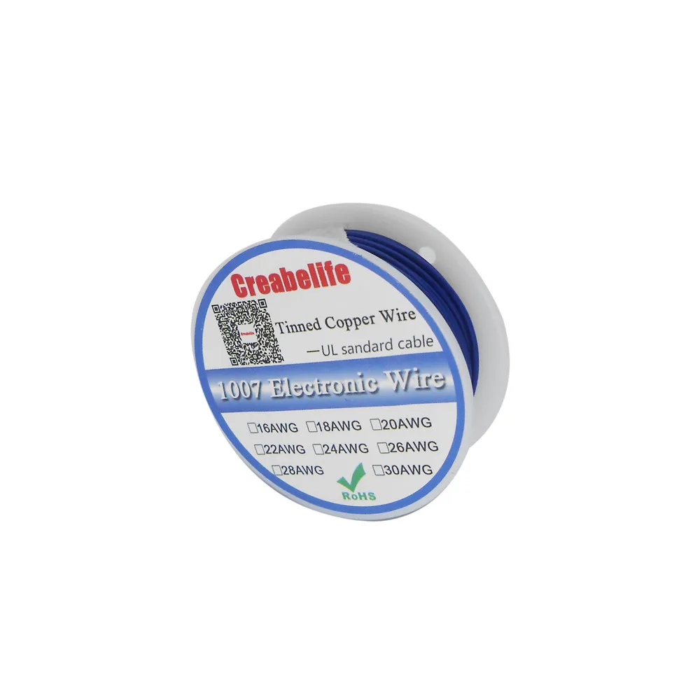 Blue 10m 10 м/лот UL 1007 28AWG 10 цветов Электрический провод кабель Линия Луженая Медь PCB Провод RoHS UL сертификация изолированный светодиодный кабель - Цвет: Blue 10m