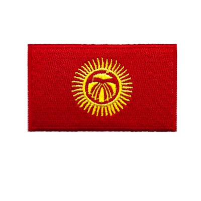 kirgizstan Азиатский флаг вышивка железа на патчи аппликация на одежду стикер - Цвет: kirgizstan