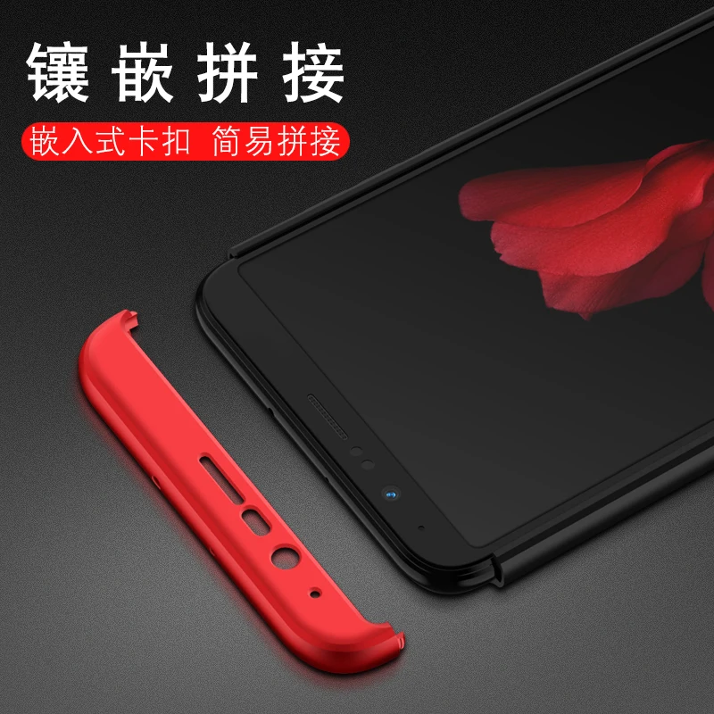 For Huawei Honor V10 Case cover 360 Degree Full Protection Hard PC 3 in 1 Fundas Coque Matte Back Cover for phone bag |