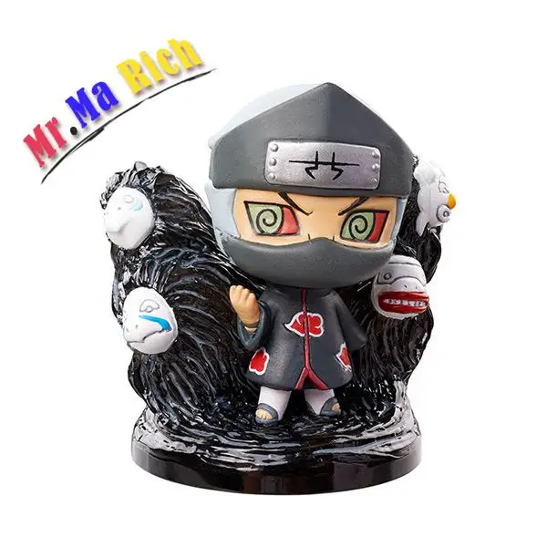 6 шт./компл. Аниме Naruto Zetsu Deidara Uzumaki Sasori Kakuzu 5 см Q Версия Модель ПВХ маленький Kawaii