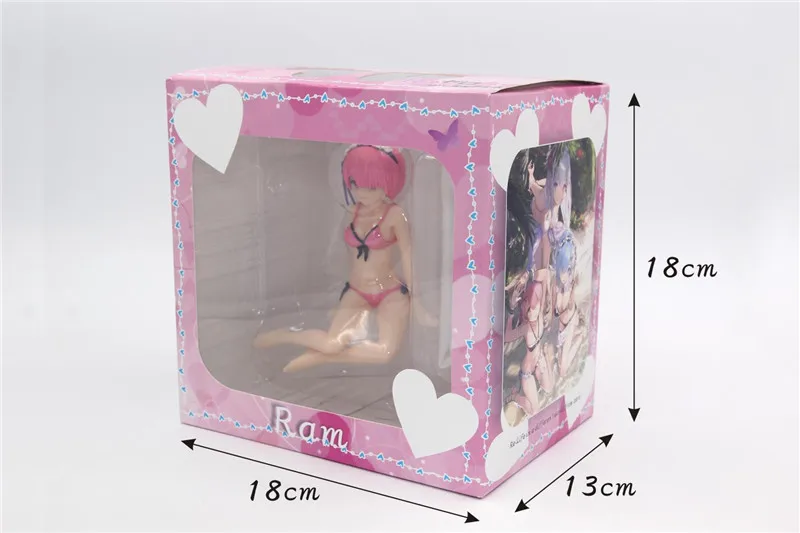 Аниме Re Life в другом мире от Zero Figuras 18 см Remu Ramu купальном костюме сексуальная