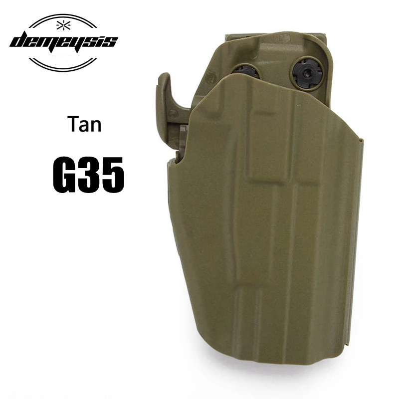G35 tan Военная кобура Fit Глок 18C 20 21 22 37 H& K P30L 45 боевой пистолет ремень кобуры пистолет - Цвет: G35 tan