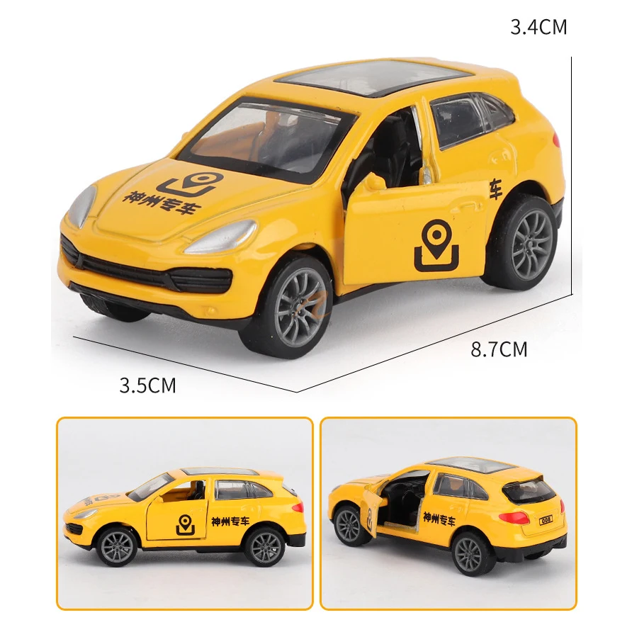 4 шт./лот детская модель игрушечного автомобиля такси литья под давлением