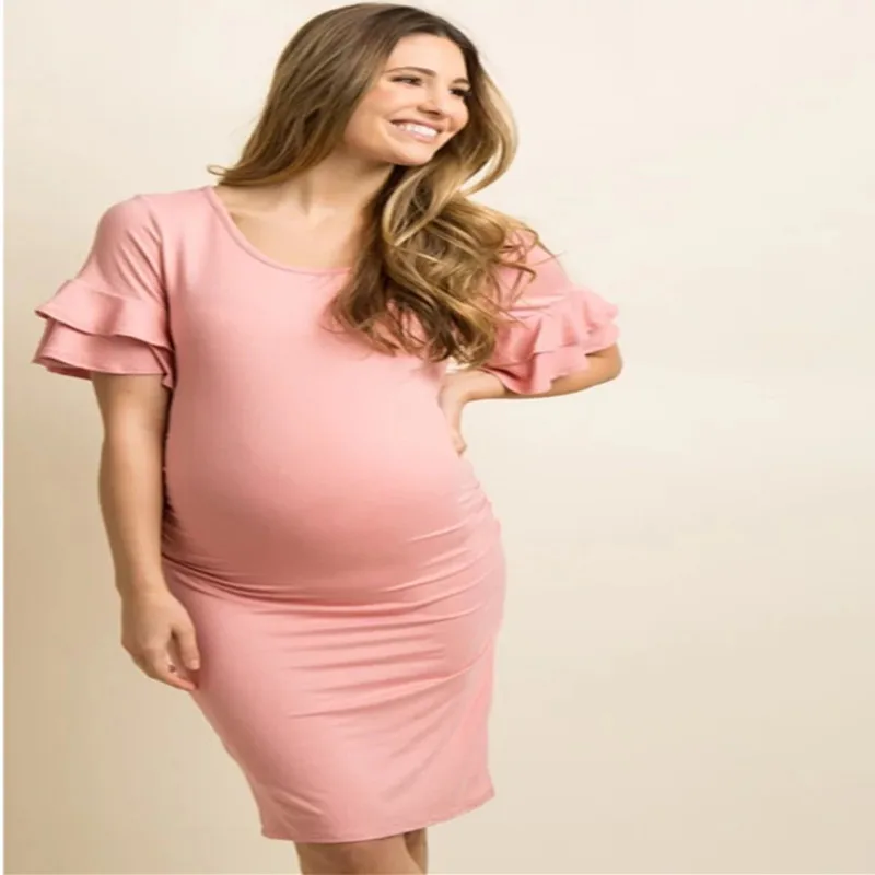 Большие размеры s xl платье с открытыми плечами для беременных женщин