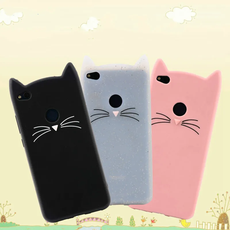 Cat Phone Case For Huawei nova 2s Cover 3D Cute Silicone TPU Black Ear |