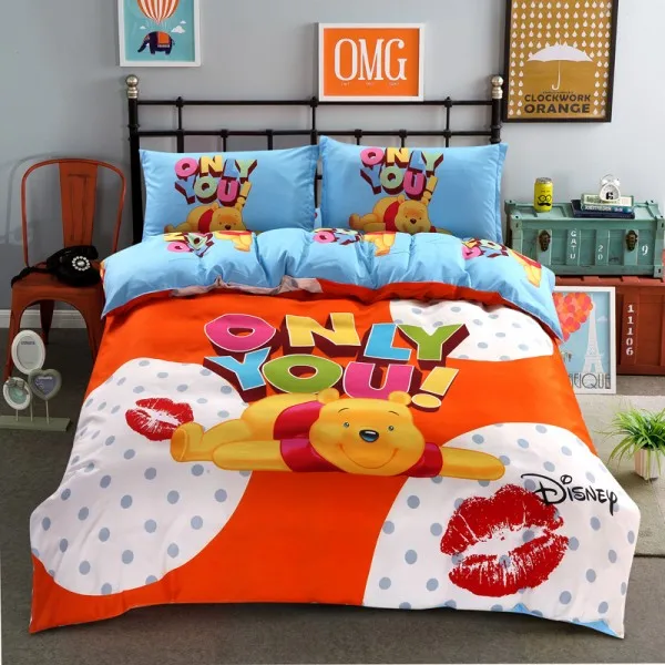 Красный и синий полосатый Микки Маус 3D печать летняя кроватка набор пододеяльников Qulit крышка плоский лист наволочки для девочек мальчиков подарок