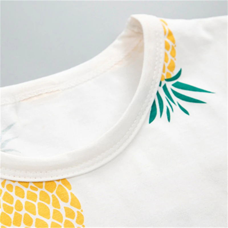 Новинка 2018 летний модный комплект для малышей комплекты одежды с рисунком