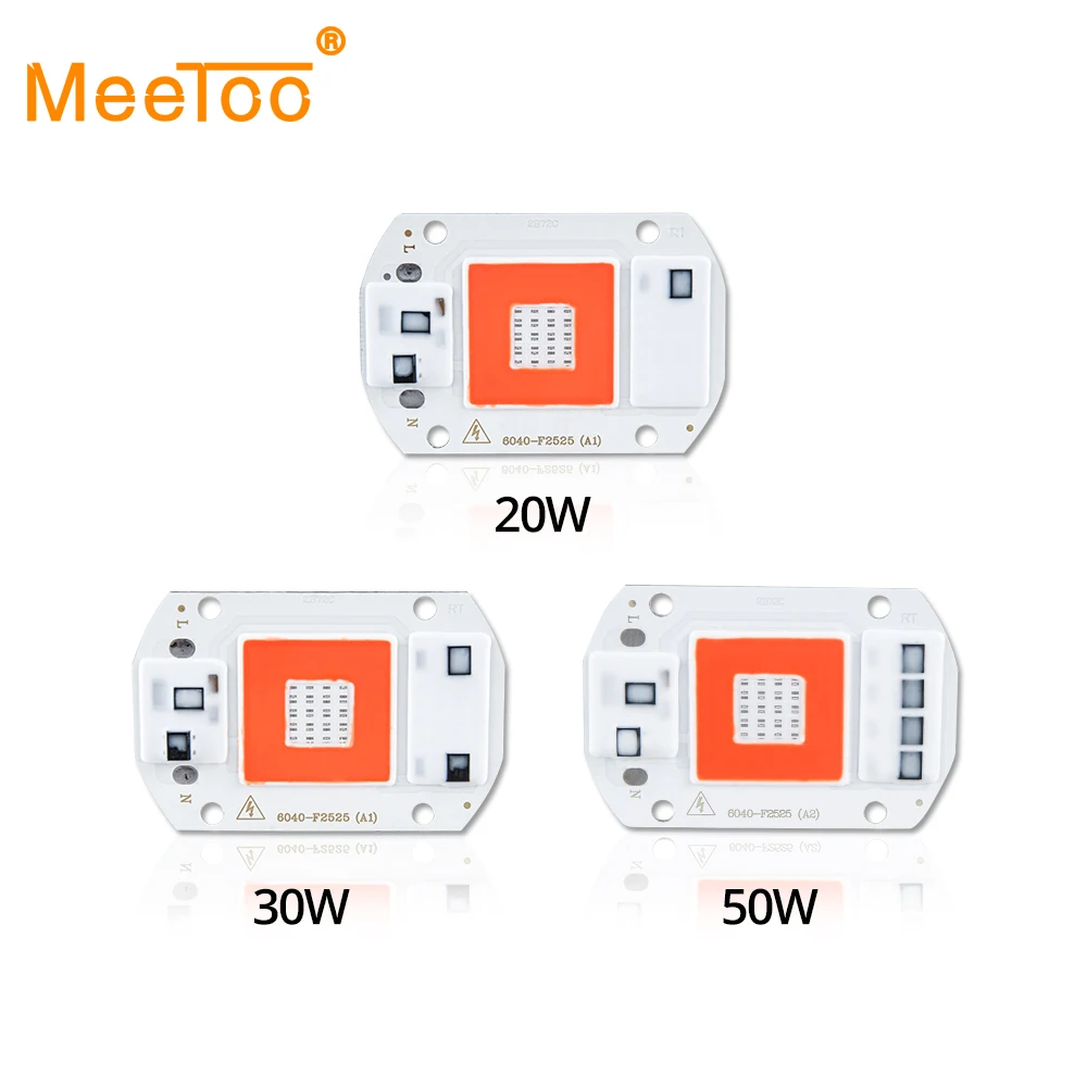 Фитолампа светодиодная лампа полного спектра для выращивания растений COB 20 Вт 30 50