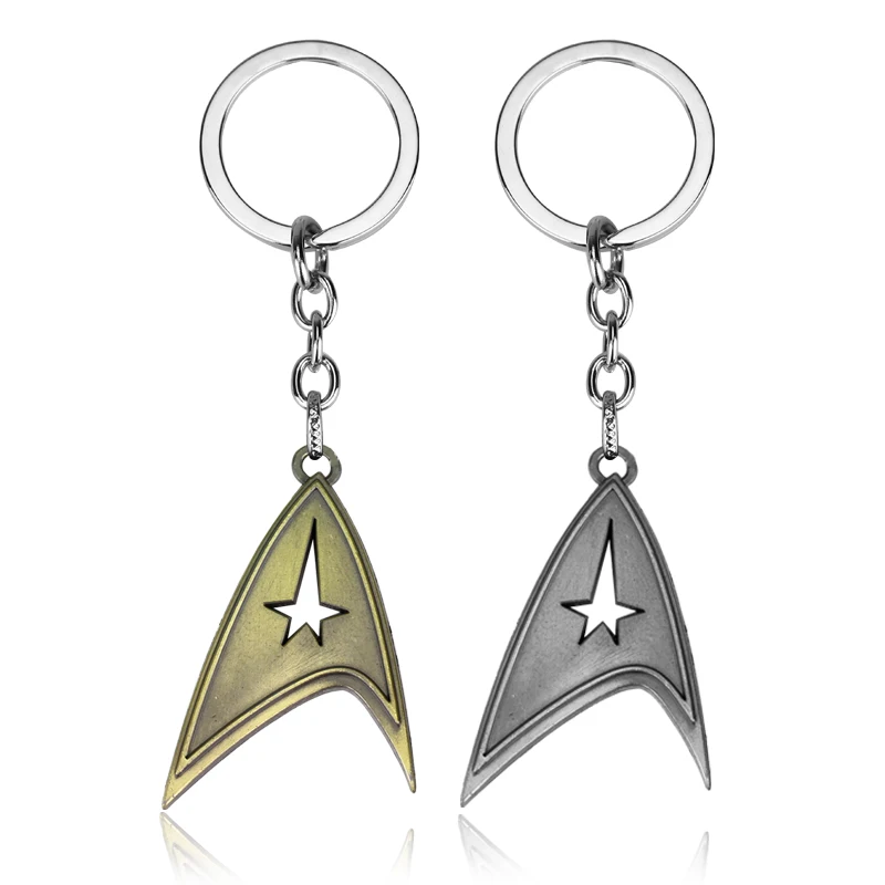 Фильм Star Trek очарование Keychian командир корабль Логотип Знак брелоки Модные мужские