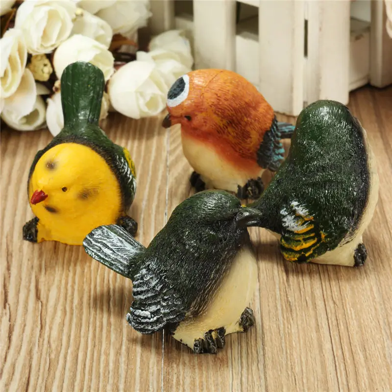 4 шт./компл. кукла искусственная смола статуя модель дома газон садовый декор