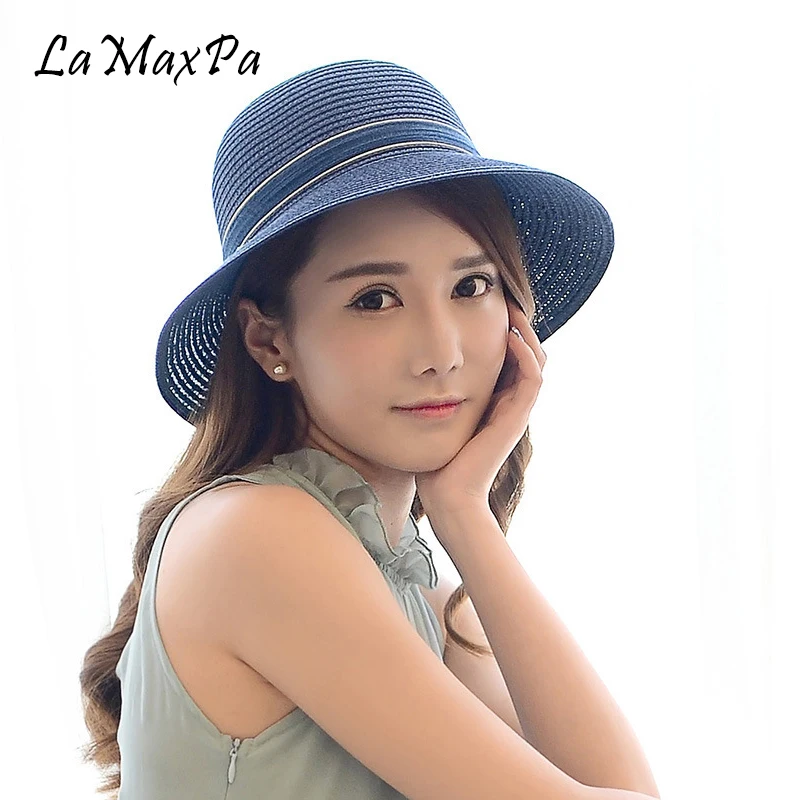 LaMaxPa новые летние Козырьки Шляпы складная шляпа от солнца с маленькими полями