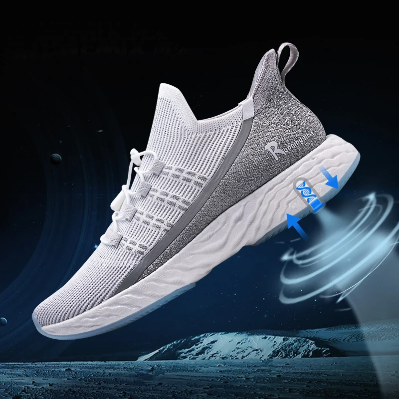 ONEMIX Man Running Shoes For Men Athletic Trainers White Sports Breathable Mesh Outdoor Footwear Jogging Women Walking Sneakers