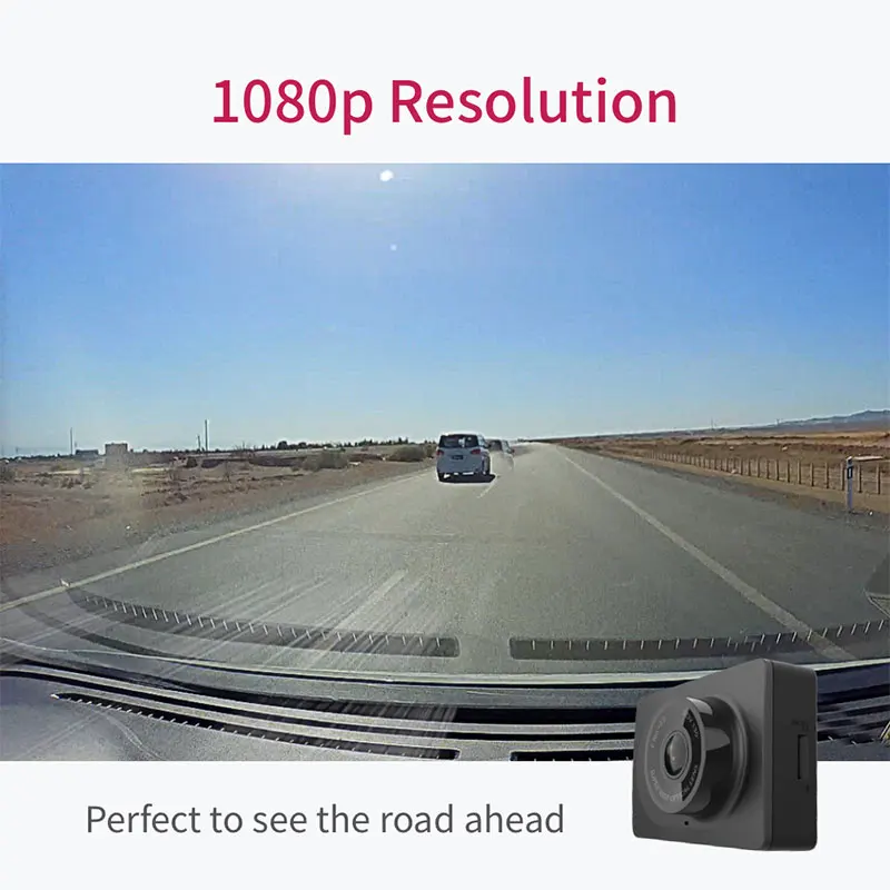 Автомобильный видеорегистратор YI Compact Dash Camera | Разрешение 2.7K Широкий угол обзора