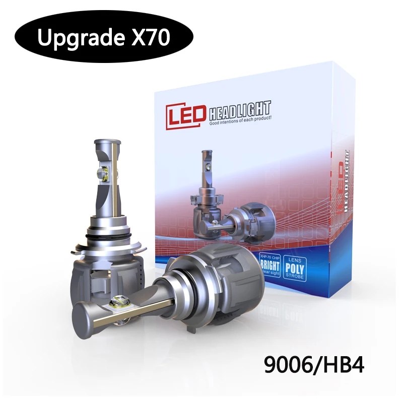 1 комплект 15600lm 120 Вт 9005 HB3 9006 HB4 США импортные CRE-E чипы объектива XHP70 Автомобильные