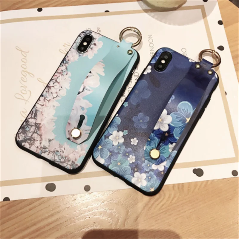 Чехол из ТПУ UVR Plum Blossom Настольный кронштейн для Iphone 8X7 6S 6 Plus чехлы телефонов