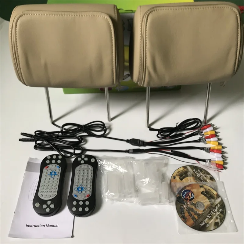 Автомобильный подголовник со встроенным 7 дюймов TFT LCD светодиодный Экран Подушка