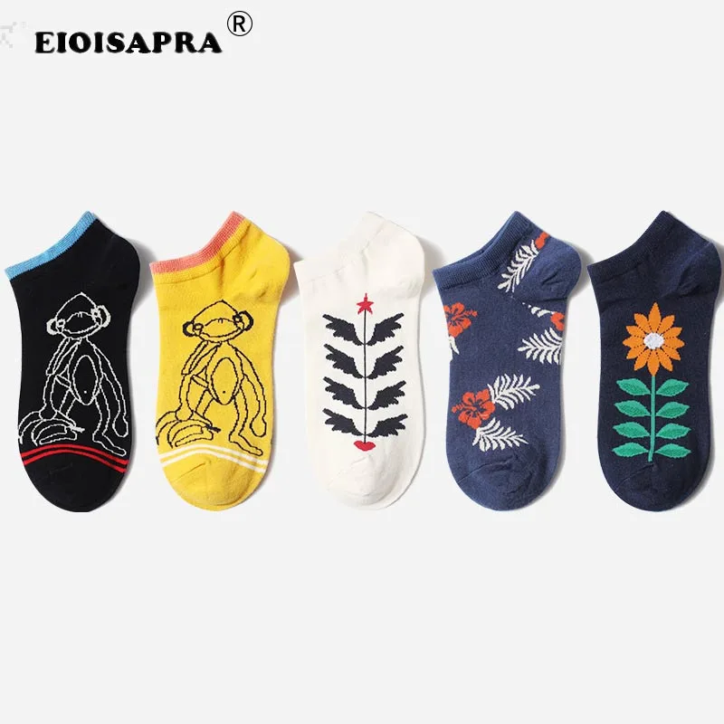 Новинка летние носки с неглубоким ртом японские парные модные трендовые