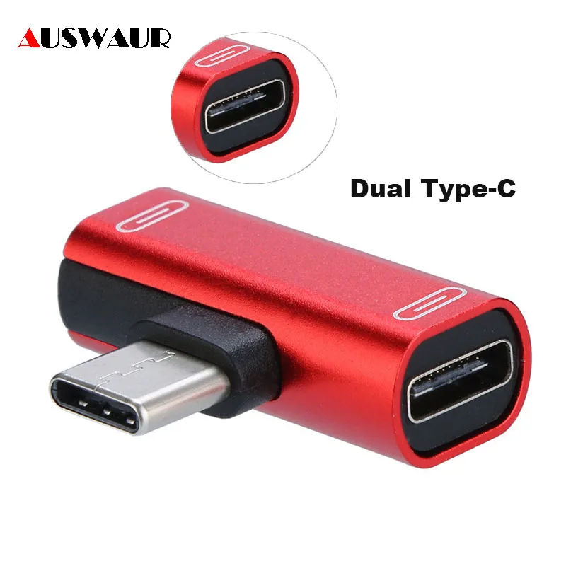 2 в 1 type C type-C адаптер аудио зарядки для huawei P30 Pro Xiaomi Mi 8 samsung S8 S9 S10 Plus двойной тип