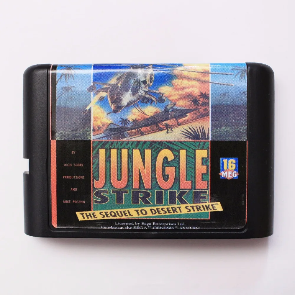 Джунгли Strike сиквел к пустыне стирке 16 бит MD игровая карта для Sega Mega Drive For Genesis |