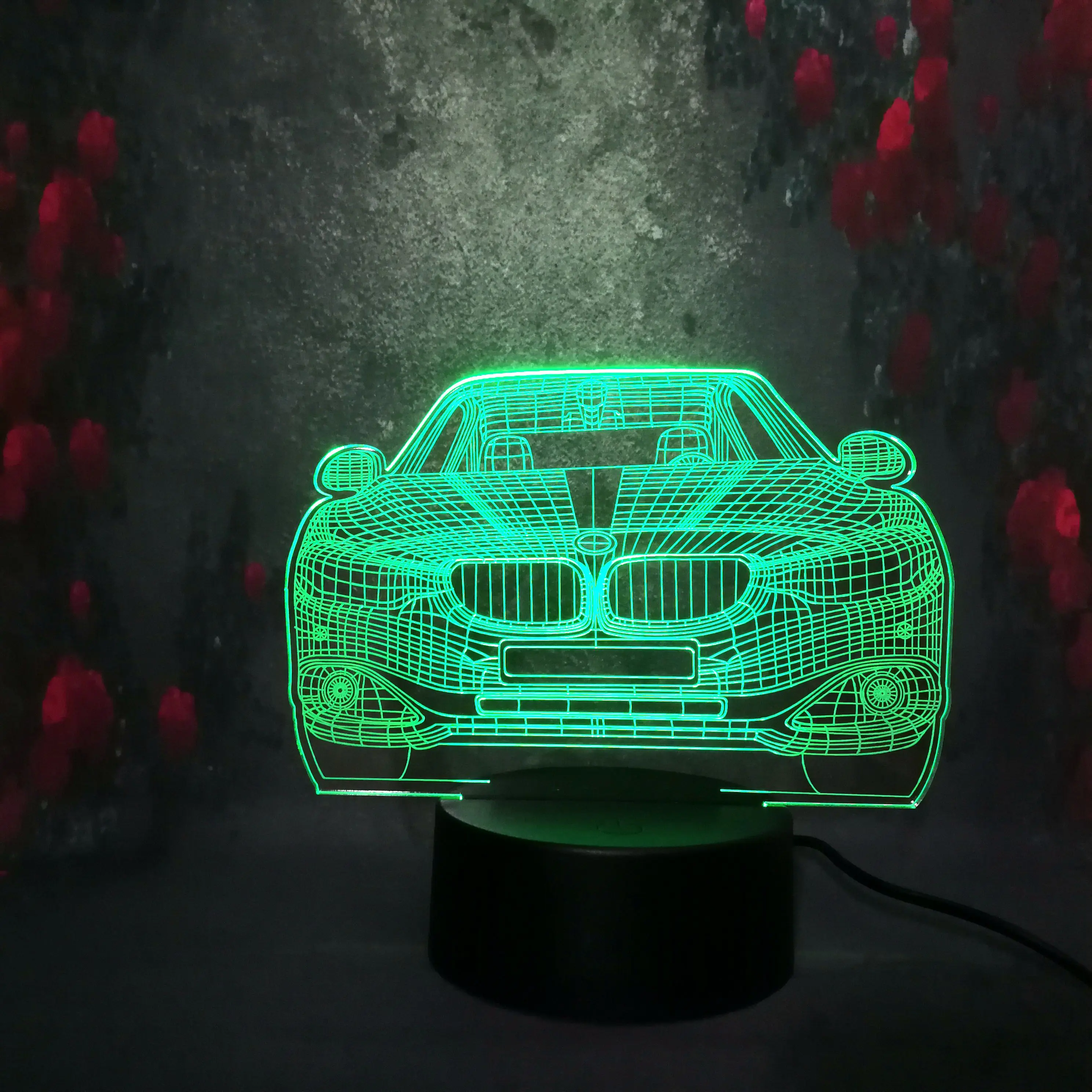 Роскошный автомобильный 3D светодиодный светильник 7 меняющих цвет Лава Ламара