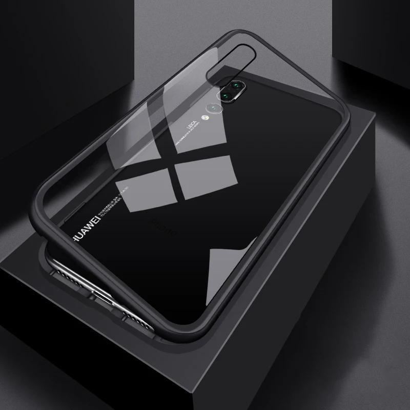 Magnetic Adsorption Phone Cover For Huawei Mate 10 20 P30 P20 Lite Pro Honor 8X Nova 3 3i P Smart Glass Metal Cases | Мобильные