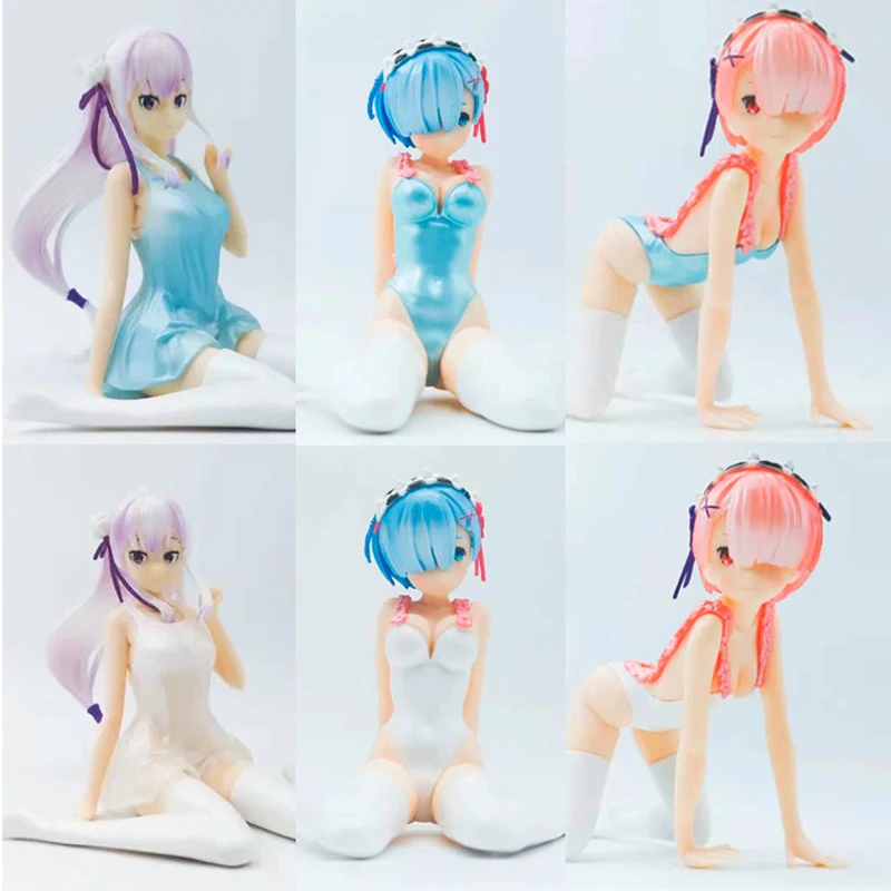 5 &quotRe: ноль Hajimeru Isekai Seikatsu аниме ОЗУ Rem Emilia спокойной в упаковке 12 см ПВХ фигурку