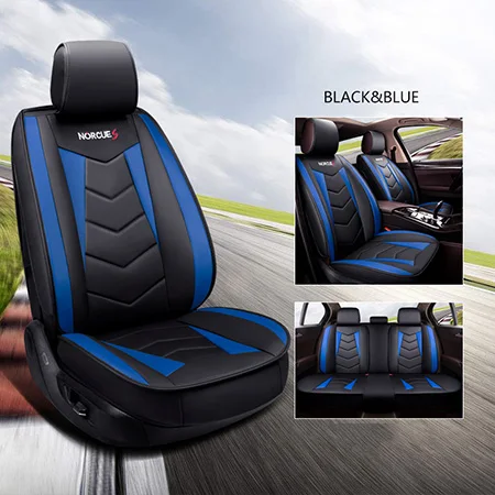 Blue Standard Новые универсальные чехлы для автомобильных сидений из искусственной кожи для Nissan x trail x-trail xtrail t30 t31 t32 2010 2009 2008 2007 - Название цвета: Blue Standard