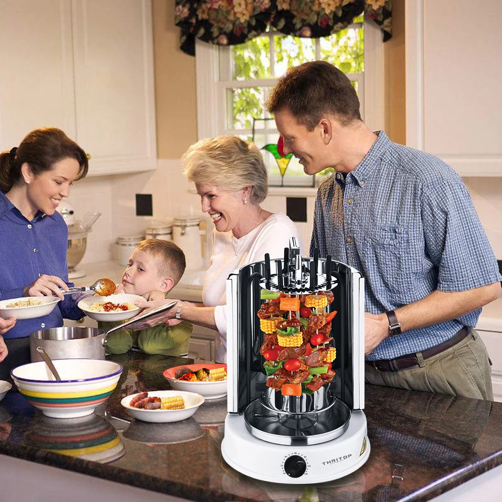 THRITOP 1400 Вт легко работать Multi function Home Grill электрическая духовка без дыма жареная