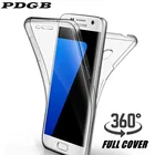 PDGB 360 градусов ТПУ чехол для Samsung Galaxy S10 Lite A6 A7 A8 Plus 2018 A750 S8 S9 J3 J4 J5 J6 J7 Note 8 9, мягкий чехол с полным покрытием корпуса