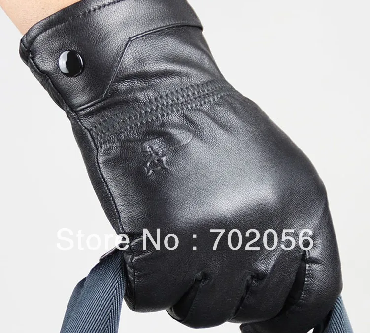 Mens genuine Leather gloves leather gloves Lambskin GLOVE 10pair/lot #3151