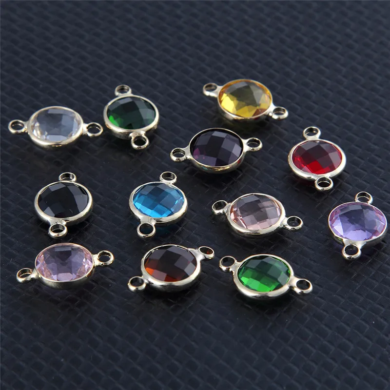 Новый дизайн 10 мм золото Цвет с украшением в виде кристаллов камнях Разъем
