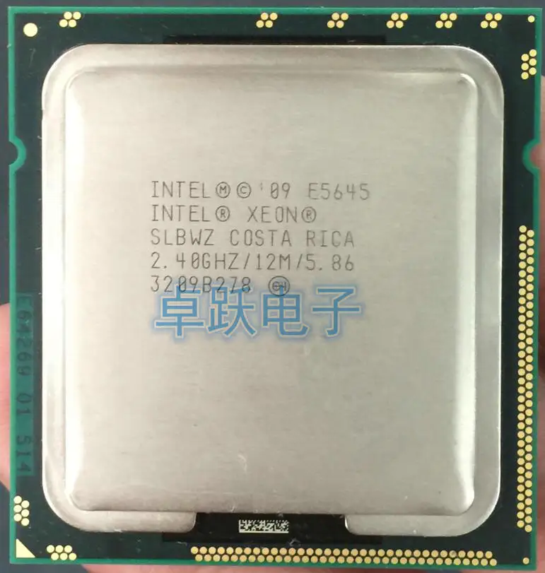 Процессор Intel Xeon E5645 шестиядерный 2 40 ГГц 12 МБ 5.86gt/s LGA 1366 SLBWZ CPU|intel xeon|xeon e5645six core |