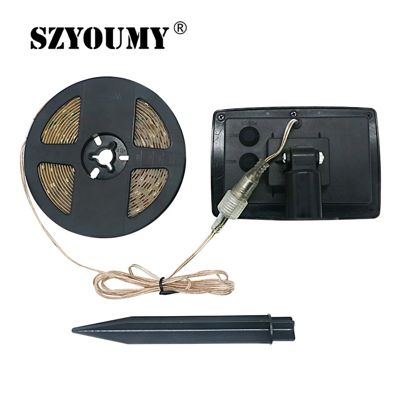 SZYOUMY 16 4 футов Светодиодная гибкая и режущая Солнечная гирлянда s